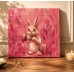 “Bunny and Butterfly”oil painting 